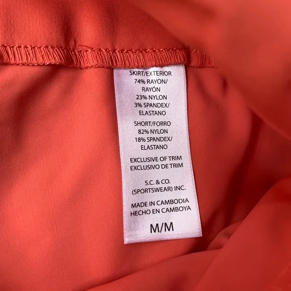 S.C. & Co. Swing Control Pink Masters Skort sport tennis golf pockets, Size M - Picture 6 of 10